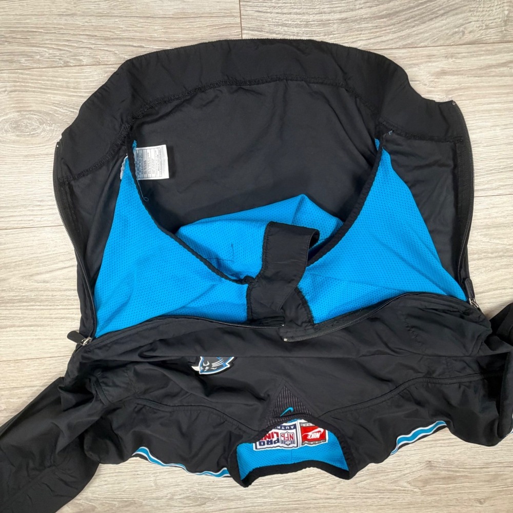 Vintage Nike NFL Pro Line Carolina Panthers Windbreaker Mens Medium Black - Picture 7 of 10
